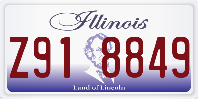 IL license plate Z918849
