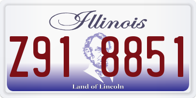 IL license plate Z918851