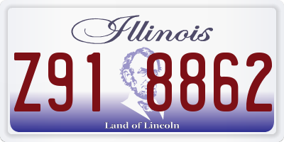 IL license plate Z918862