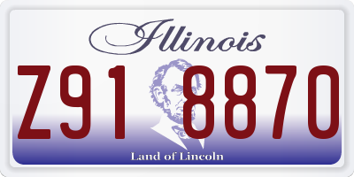 IL license plate Z918870