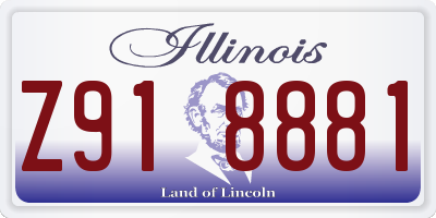 IL license plate Z918881