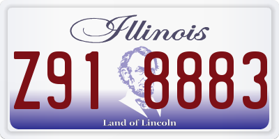 IL license plate Z918883