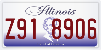 IL license plate Z918906
