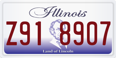 IL license plate Z918907
