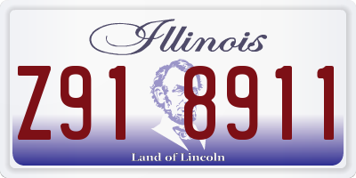 IL license plate Z918911