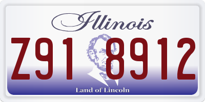IL license plate Z918912