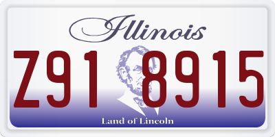 IL license plate Z918915