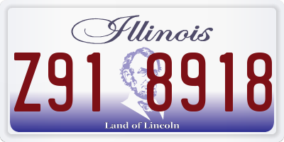 IL license plate Z918918