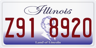 IL license plate Z918920