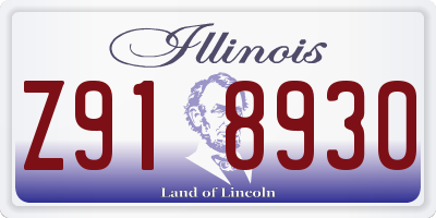IL license plate Z918930