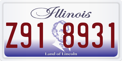 IL license plate Z918931