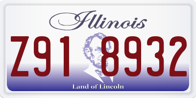 IL license plate Z918932