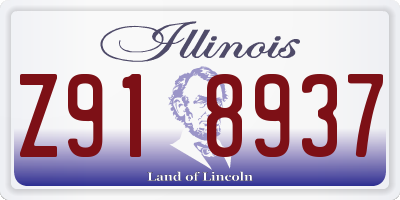 IL license plate Z918937