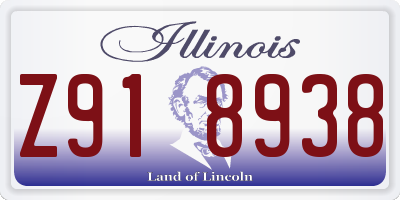 IL license plate Z918938