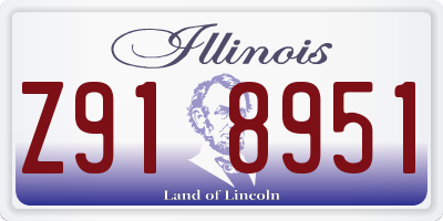 IL license plate Z918951