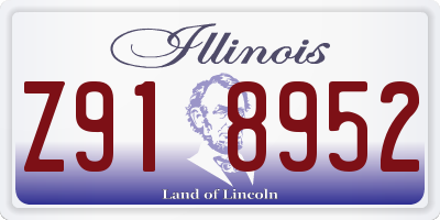 IL license plate Z918952