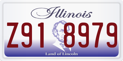 IL license plate Z918979