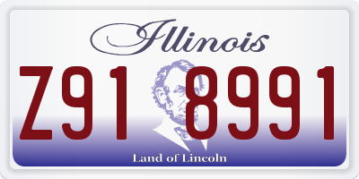 IL license plate Z918991