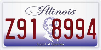 IL license plate Z918994