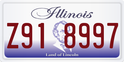 IL license plate Z918997