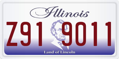 IL license plate Z919011
