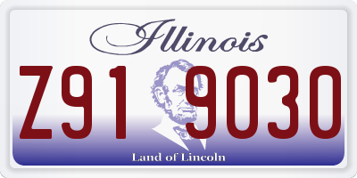 IL license plate Z919030