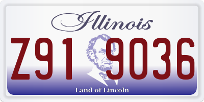 IL license plate Z919036