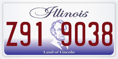 IL license plate Z919038