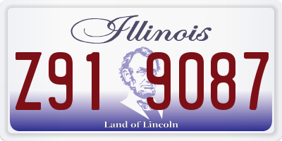 IL license plate Z919087