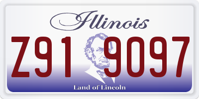 IL license plate Z919097