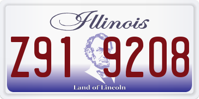 IL license plate Z919208