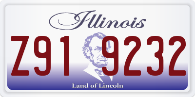 IL license plate Z919232