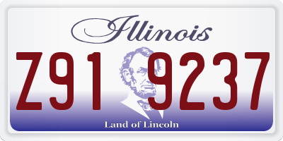 IL license plate Z919237