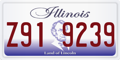 IL license plate Z919239