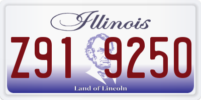 IL license plate Z919250