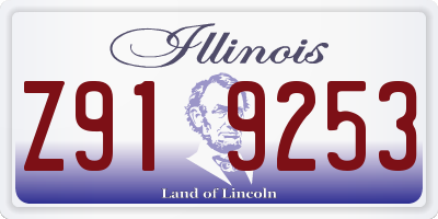 IL license plate Z919253