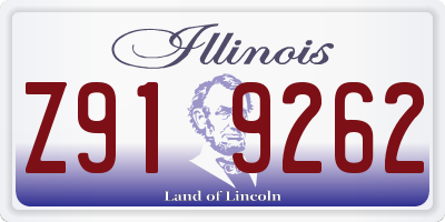 IL license plate Z919262