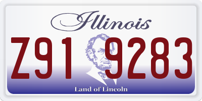 IL license plate Z919283