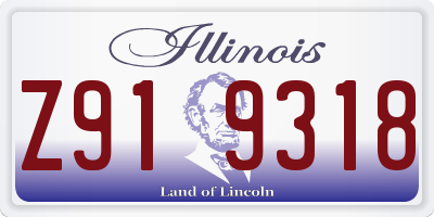 IL license plate Z919318