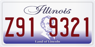 IL license plate Z919321