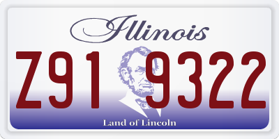 IL license plate Z919322