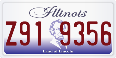 IL license plate Z919356