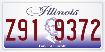 IL license plate Z919372