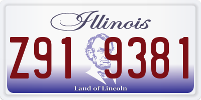 IL license plate Z919381