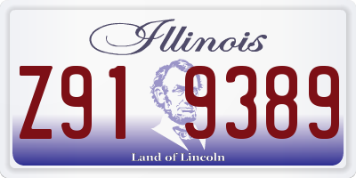 IL license plate Z919389