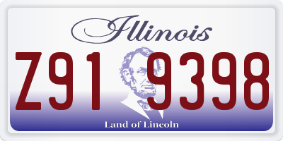 IL license plate Z919398