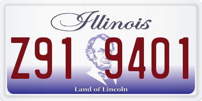 IL license plate Z919401