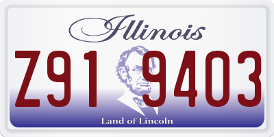 IL license plate Z919403