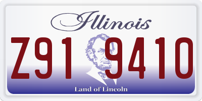 IL license plate Z919410