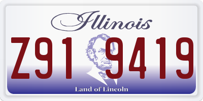 IL license plate Z919419